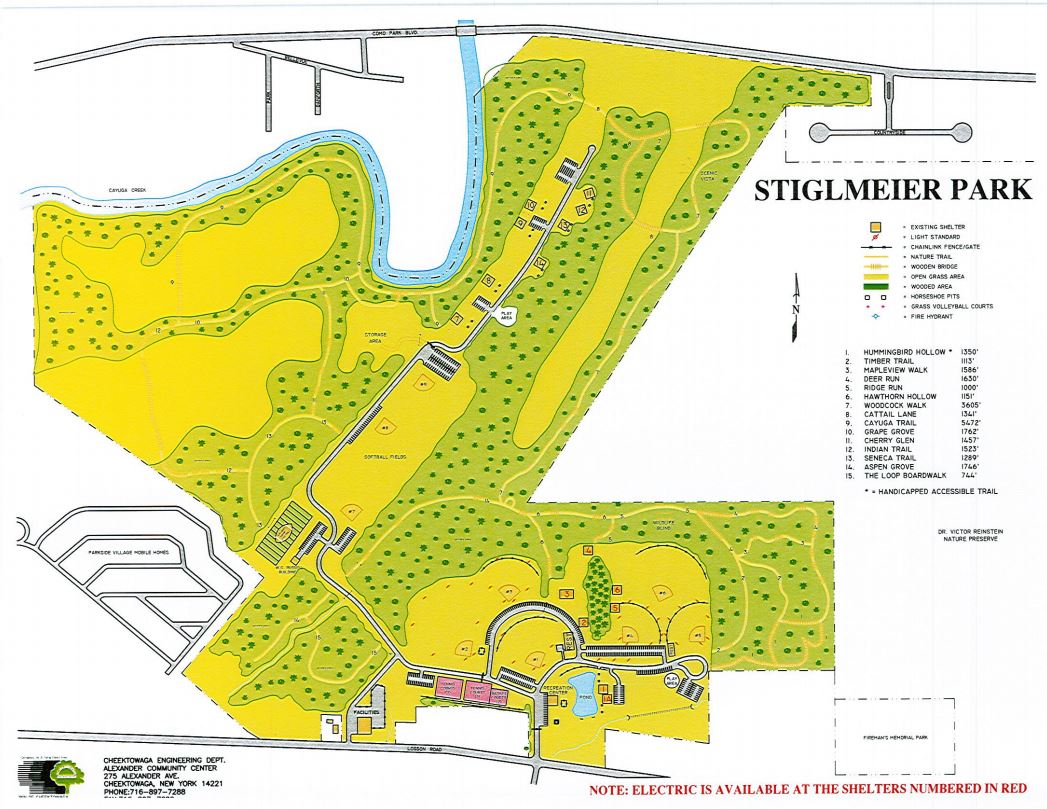 Stiglmeier Park Map Town of Cheektowaga